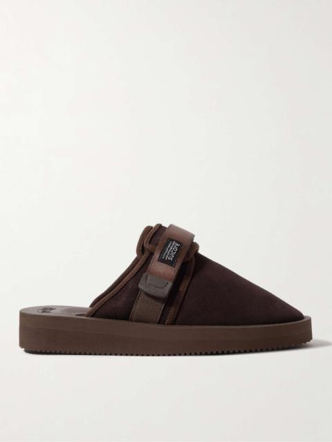 Suicoke ZAVO-VS Webbing-Trimmed Suede Mules