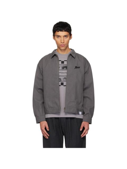 NEIGHBORHOOD Gray Zip Denim Work Jacket