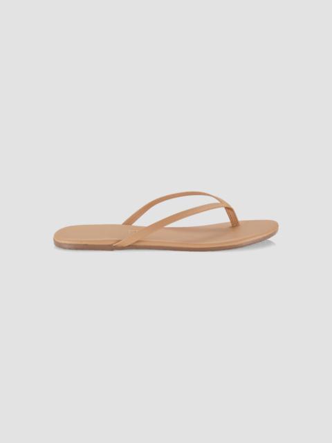 TKEES Women's Foundations Matte Leather Flip Flops - Coco Butter