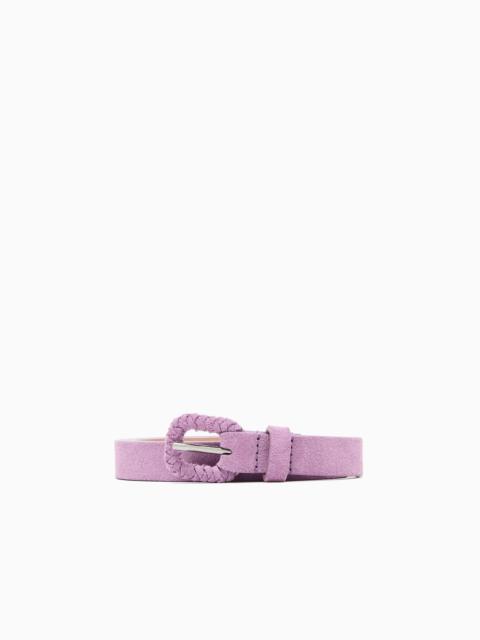 GIORGIO ARMANI SUEDE BELT WITH BUCKLE