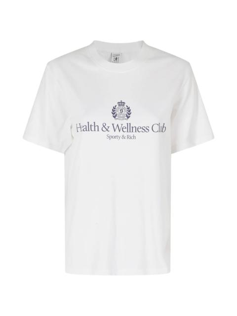 Sporty & Rich H&W logo-embellished T-shirt