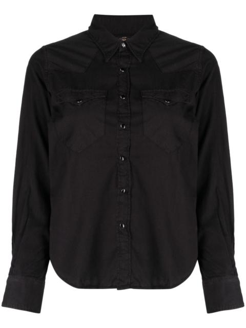 RRL by Ralph Lauren long-sleeved panelled shirt