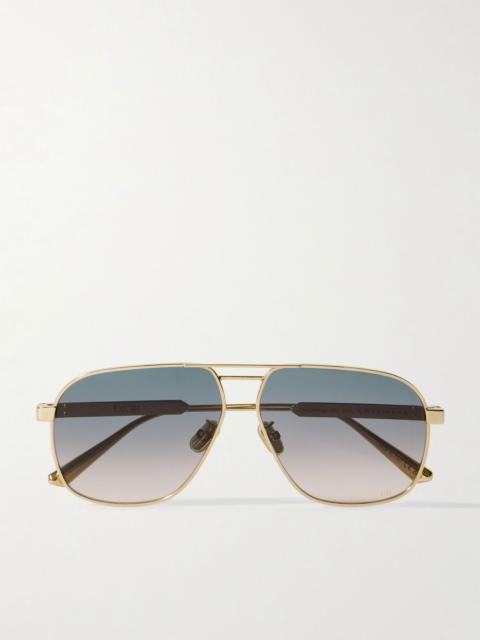 Dior DiorCannage A3U aviator-style rose gold-tone sunglasses Rose gold