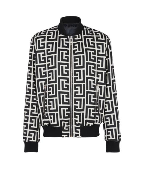 Balmain Reversible wool bomber jacket with monogram