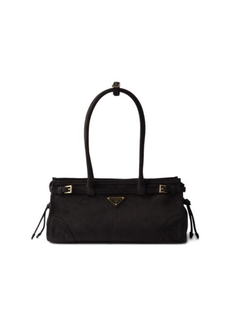 Prada suede drawstring tote bag