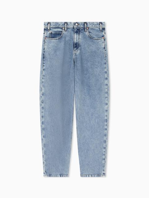 EMPORIO ARMANI ICON STRETCH-DRILL OVAL-LEG JEANS