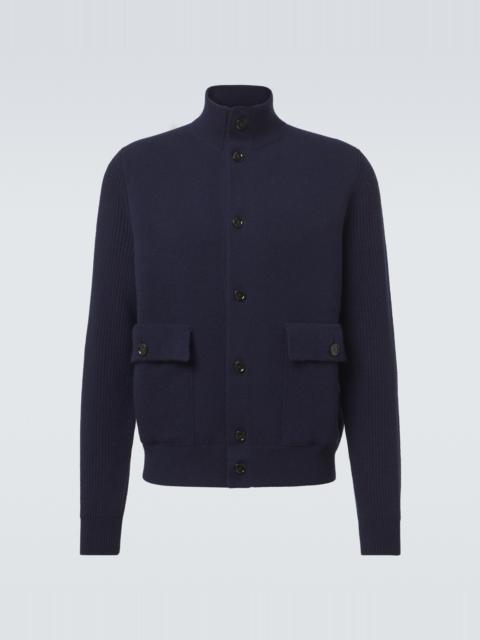 LARDINI Knitted wool-blend jacket