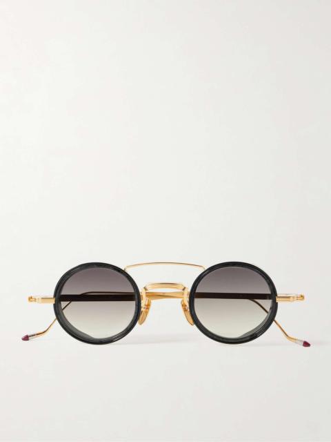JACQUES MARIE MAGE Ringo 2 Round-Frame Gold-Tone Sunglasses