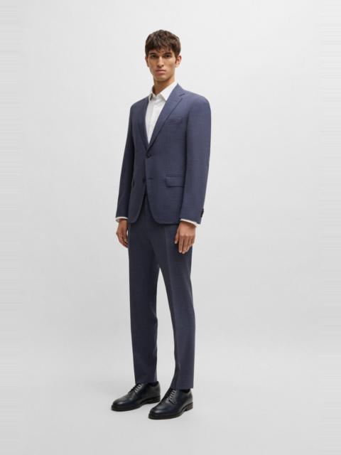 BOSS SLIM-FIT SUIT IN MICRO-PATTERNED PERFORMANCE-STRETCH FABRIC