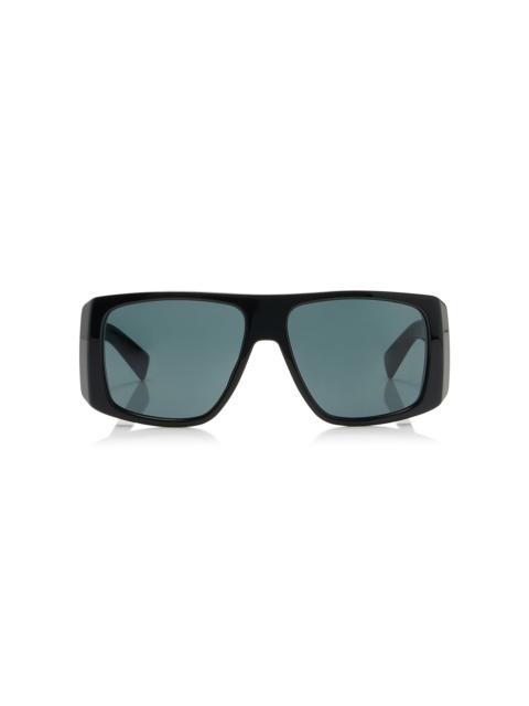 SAINT LAURENT Mask-Frame Acetate Sunglasses black
