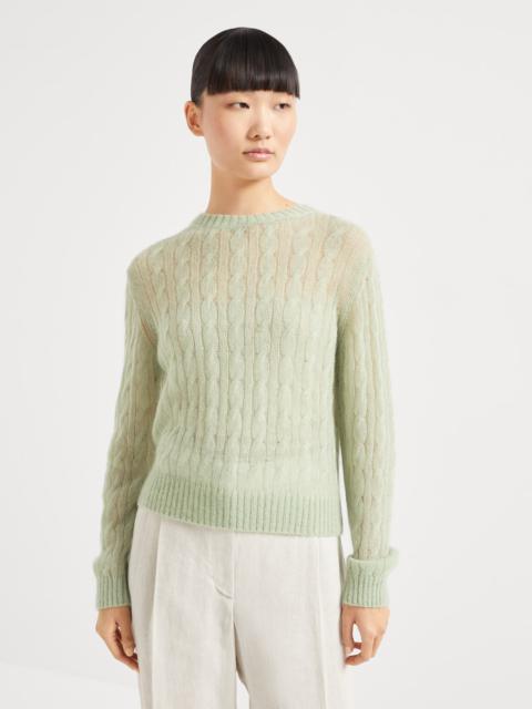 Brunello Cucinelli Mohair and wool cable knit sweater
