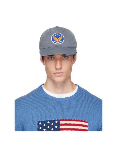RRL by Ralph Lauren Blue Winged-Logo Twill Ball Cap