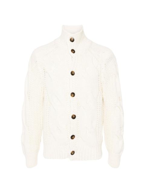 Canali braided ribbed cardigan