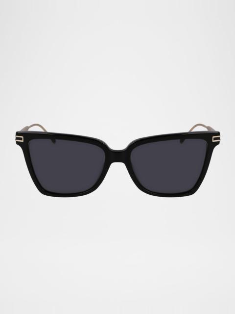 FERRAGAMO Gancino Acetate & Metal Cat-Eye Sunglasses