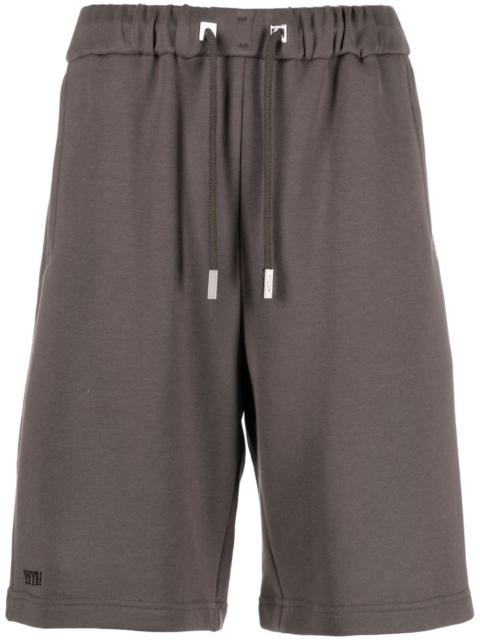 drawstring cotton track shorts