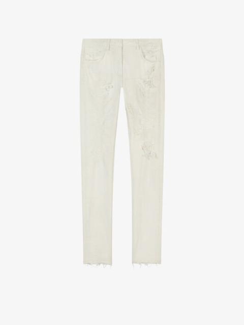 Givenchy SLIM FIT JEANS IN DESTROYED DENIM