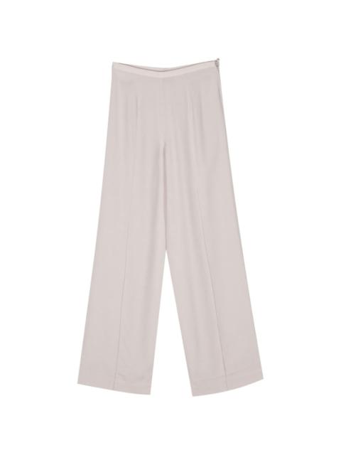 mid-rise crepe palazzo pants