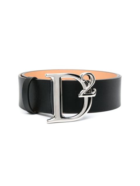 DSQUARED2 logo-buckle leather belt