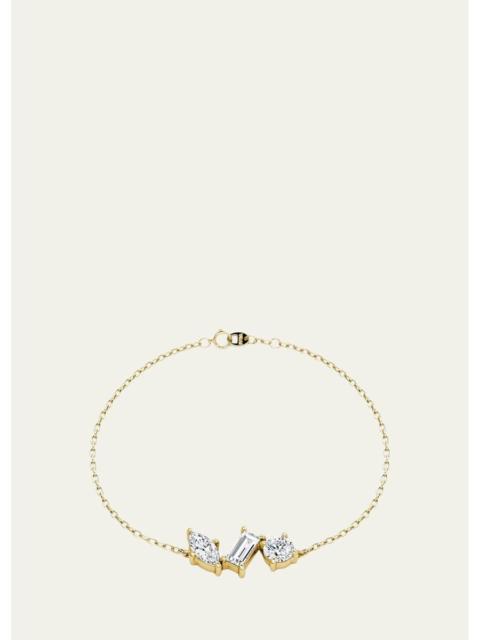 VRAI 14K Yellow Gold Lab-Grown Diamond Orion Bracelet, 0.9tcw