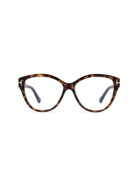 TOM FORD tortoise-shell cat-eye frame glasses