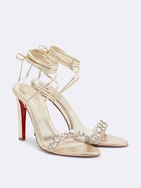 Christian Louboutin Fanny embellished metallic leather sandals