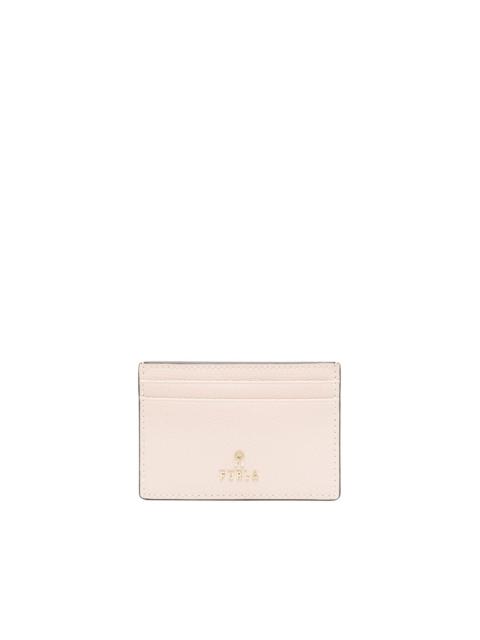 FURLA leather logo lettering cardholder