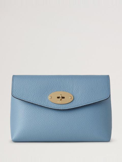 Mulberry Darley Cosmetic Pouch Brighton Blue Small Classic Grain