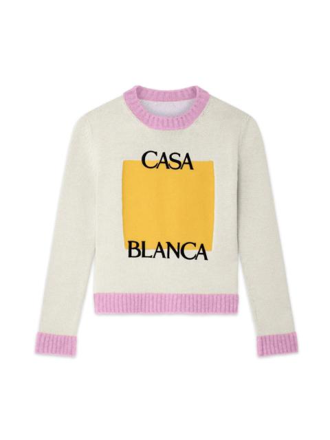 CASABLANCA Off White Casa Knit Sweater