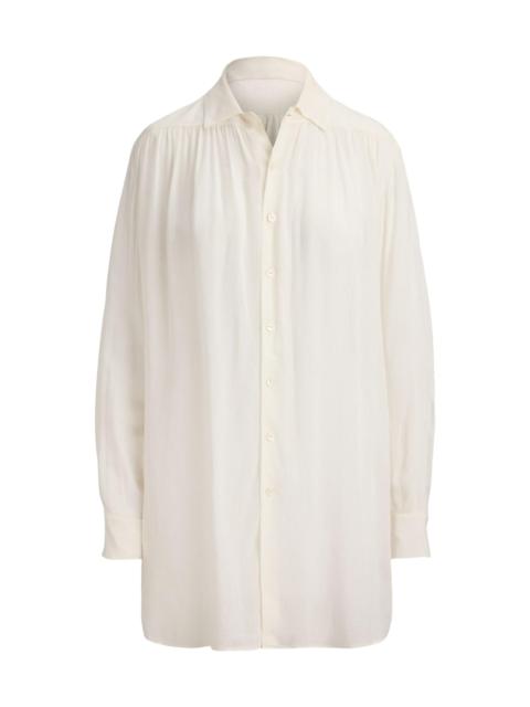 Ralph Lauren Women's Karmen Linen-Blend Voile Shirt - Cream