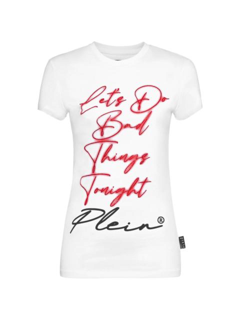 PHILIPP PLEIN Sexy Pure lettering cotton T-shirt