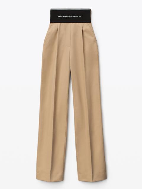 Alexander Wang WIDE-LEG TROUSER IN COTTON TAILORING