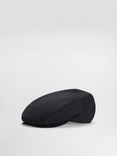 Dolce & Gabbana Virgin wool pinstripe flat cap
