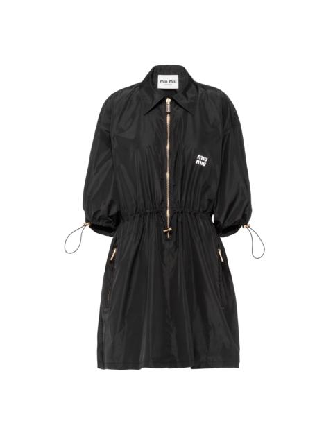 Miu Miu Technical silk mini-dress