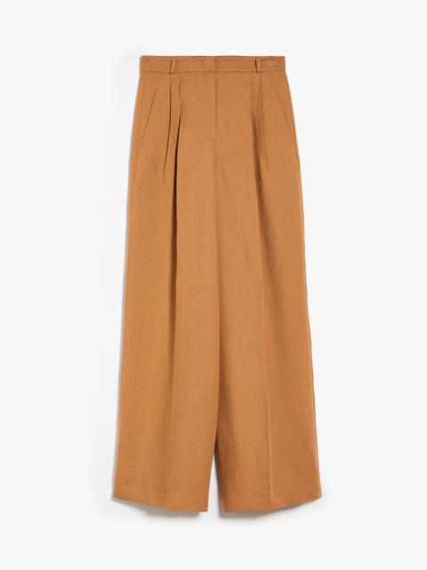 Viscose and linen trousers