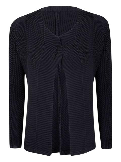 ISSEY MIYAKE pleated open-front cardigan