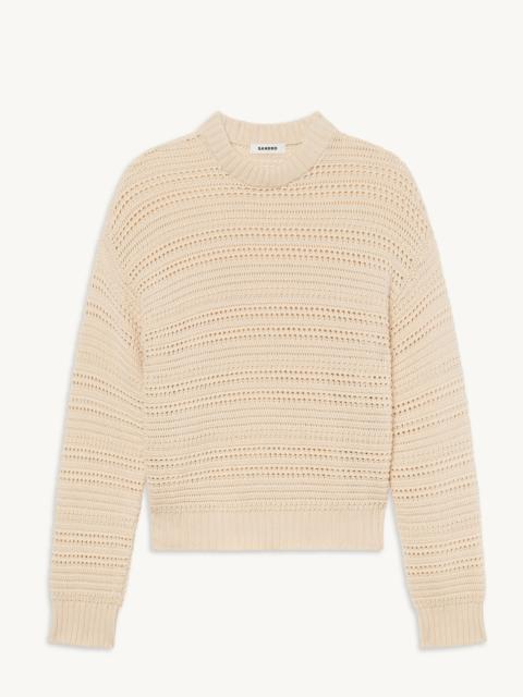 Sandro Openwork knit sweater