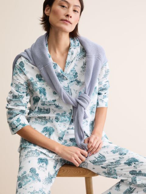 Derek Rose Women's Pajamas London Toile White