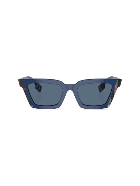 Burberry Briar check-print square-frame sunglasses