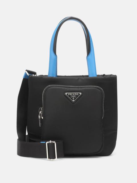 Prada Leather-trimmed nylon tote