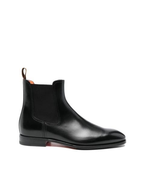 Santoni leather Chelsea boots
