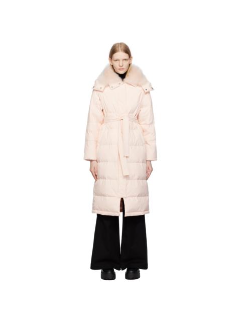 Pink Belted Down Coat