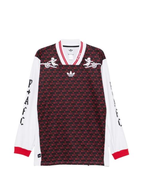 adidas patterned long-sleeved T-shirt