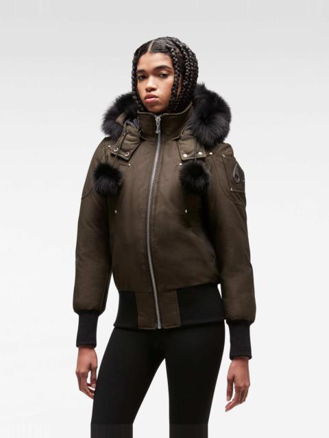 MOOSE KNUCKLES ORIGINAL DEBBIE BOMBER JACKET FUR