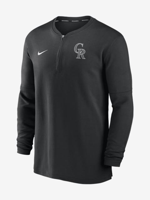 Colorado Rockies Authentic Collection Game Time Nike Men's Dri-FIT MLB 1/2-Zip Long-Sleeve Top