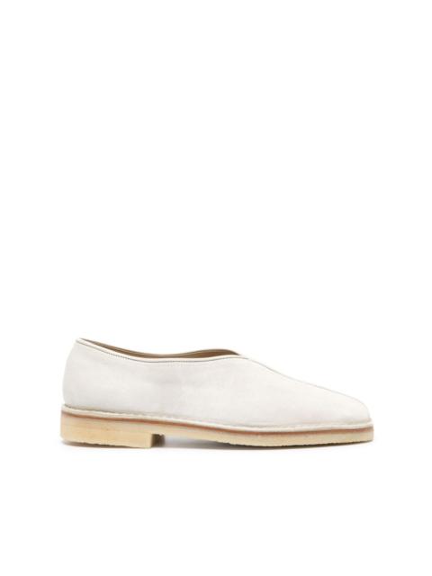 Lemaire square-toe suede loafers
