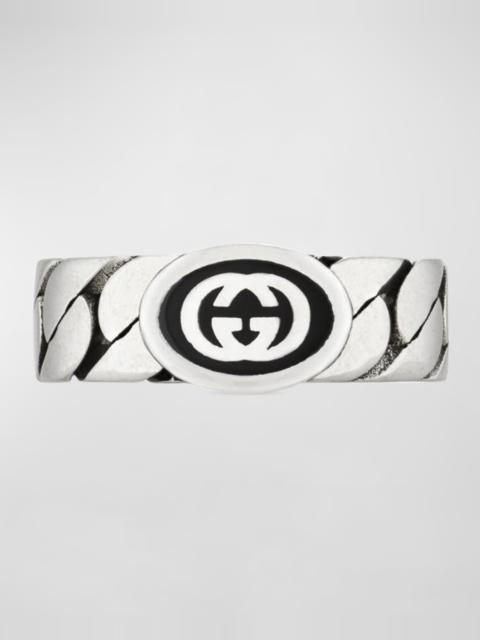 GUCCI Men's Interlocking G Sterling Silver Ring