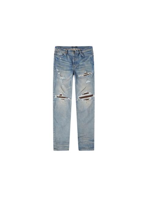 AMIRI AMIRI MX1 Suede Skinny Jeans Clay Indigo