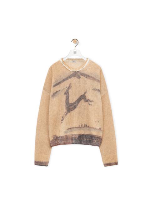 Loewe Deer sweater in mohair and wool blend