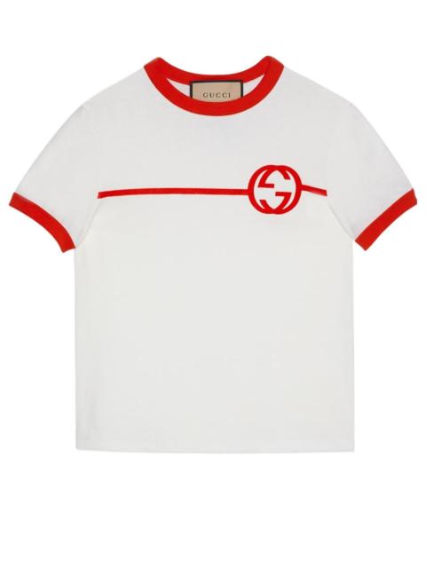 GUCCI (WMNS) Gucci Cotton Jersey Printed T-Shirt 'Off White' 723566-XJF74-9095