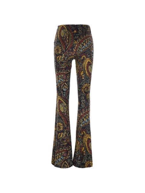 Etro paisley-print flared trousers